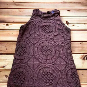 Aeropostle juniors size medium purple lace overlay sleeveless dress.
